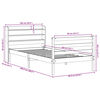 vidaXL Bed Frame with Headboard without Mattress 90x200 cm