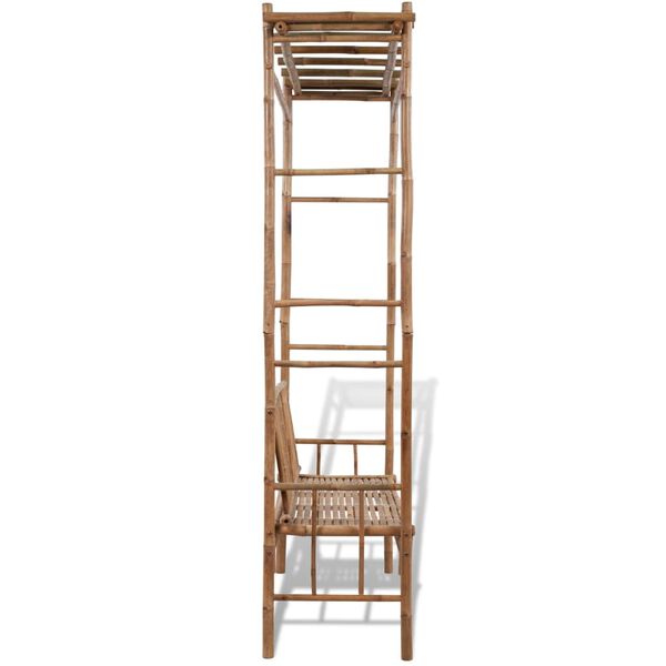 vidaXL Garden Bench with Pergola 130 cm Bamboo