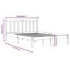 vidaXL Bed Frame without Mattress White Solid Wood Pine 120x190 cm Small Double