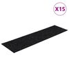 vidaXL Stair Mats Self-adhesive 15 pcs 76x20 cm Black Rectangular
