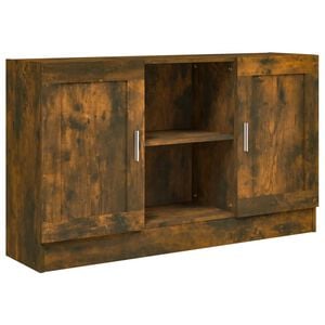 vidaXL Sideboard Smoked Oak 120x30.5x70 cm Engineered Wood