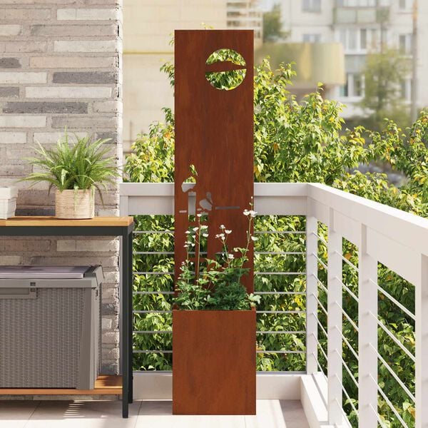 vidaXL Garden Privacy Screen Rusty 32 x 150 cm Weathering steel