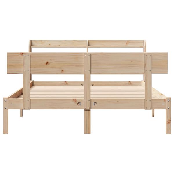 vidaXL Bed Frame without Mattress 140x200 cm Solid Wood Pine