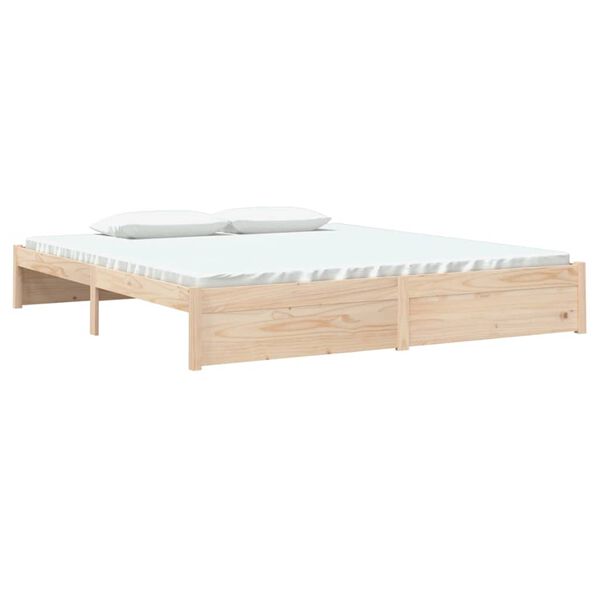 vidaXL Bed Frame without Mattress Solid Wood 180x200 cm Super King Super King Size