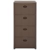 vidaXL 4-Drawer Chest Taupe 40x40x80 cm