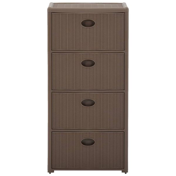 vidaXL 4-Drawer Chest Taupe 40x40x80 cm