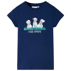 vidaXL Kids' T-shirt Navy Blue 116
