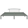 vidaXL Bed Frame without Mattress Grey Metal 180x200 cm Super King
