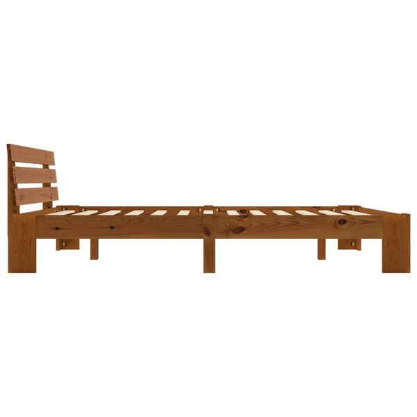vidaXL Bed Frame without Mattress Honey Brown 160x200cm Solid Wood Pine