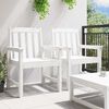 vidaXL Garden Dining Chair 2 pcs White 65.5 x 59 x 88cm HDPE