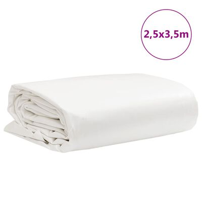 vidaXL Tarpaulin White 2.5x3.5 m 650 g/m²