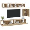 vidaXL 6 Piece TV Cabinet Set Sonoma Oak Engineered Wood
