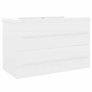 vidaXL Sink Cabinet with Built-in Basin White Engineered Wood