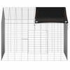 vidaXL Rabbit Cage Silver 100 x 78 x 78 cm Galvanised Steel