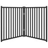 vidaXL Dog Gate Foldable 2 Panels Black 160 cm Solid Wood Fir