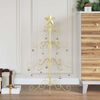 vidaXL Metal Christmas Tree with Stand Gold 90 cm Powder-coated steel