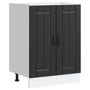 vidaXL Sink Base Cabinet "Lucca" Black Engineered Wood