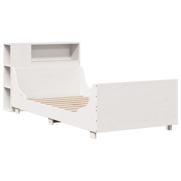 vidaXL Bed Frame without Mattress White 100x200 cm Solid Wood Pine