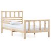 vidaXL Bed Frame without Mattress Solid Wood 90x200 cm (810067+814124)