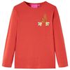 vidaXL Kids' T-shirt with Long Sleeves Burnt Red 92