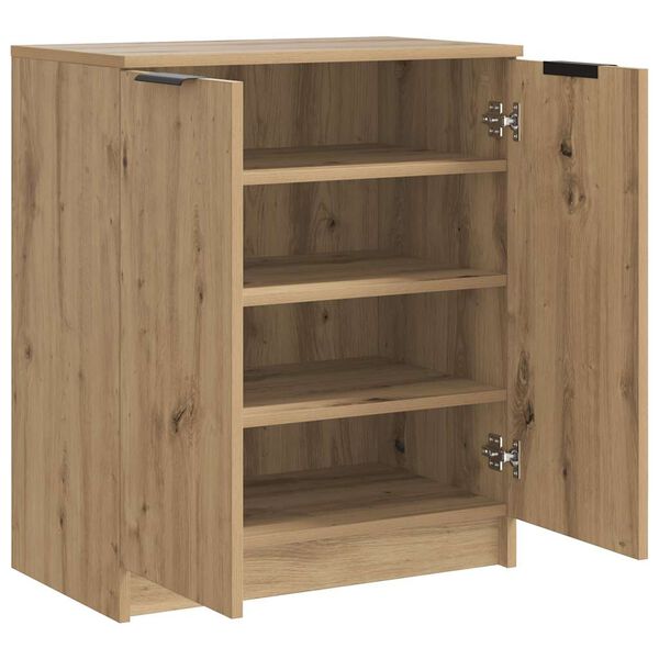 vidaXL Shoe Cabinet Artisian Oak 59x35x70 cm Engineered Wood