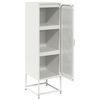 vidaXL Highboard White 36x39x123 cm Cold-rolled Steel