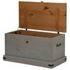 vidaXL Storage Chest HALDEN Grey 91x48x47 cm Solid Wood Pine