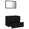 vidaXL 2 Piece Bathroom Furniture Set Black Engineered Wood