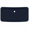 vidaXL Luxury Basin Rectangular Matt Dark Blue 71x38 cm Ceramic