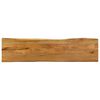vidaXL Table Top 160x40x2.5 cm Live Edge Solid Wood Mango