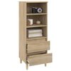 vidaXL Highboard Sonoma Oak 40x36x110 cm Engineered Wood