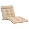 vidaXL Sunlounger Cushion VIANEN 100% Polyester Cream 200 x 80 x 8 cm