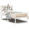 vidaXL Bookcase Bed without Mattress White 90x190 cm Single Solid Wood Pine