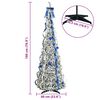 vidaXL Artificial Christmas Tree with 150 LEDs White 180 cm PVC