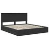 vidaXL Storage Bed with Headboard Black 200 x 200 cm Engineered Wood