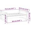 vidaXL Dog Bed 75.5x55.5x28 cm Solid Pine Wood