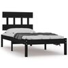 vidaXL Bed Frame without Mattress Black 100x200 cm Solid Wood