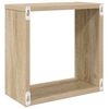 vidaXL Wall Cube Shelves 4 pcs White and Sonoma Oak 30x15x30 cm