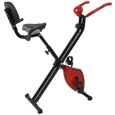 vidaXL Folding Magnetic Exercise Bike with Backrest 2.5 kg Flywheel