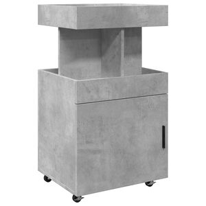 vidaXL Bar Cart Concrete Grey 50x41x89 cm Engineered Wood
