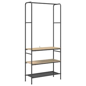 vidaXL Clothes Rack Sonoma Oak 77 x 30 x 171 cm Engineered Wood