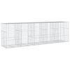vidaXL Gabion Basket with Cover 500x100x150 cm Galvanised Iron