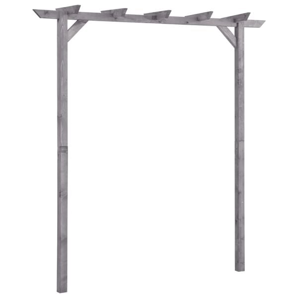 vidaXL Garden Pergola Grey 200x40x205 cm Impregnated Pinewood
