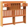 vidaXL Headboard with Storage Wax Brown 135 cm Solid Wood Pine