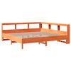 vidaXL Bookcase Bed without Mattress Wax Brown 180x200 cm Solid Wood Pine