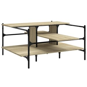 vidaXL Coffee Table Sonoma Oak 100x100x48.5 cm Engineered&nbsp;Wood