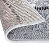 vidaXL Runner Rug BCF Grey with Block Pattern 100x450 cm