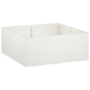 vidaXL Retaining Wall 4 pcs 100 x 100 x 50 cm Steel White