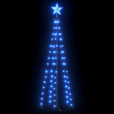 vidaXL Christmas Cone Tree Blue 84 LEDs Decoration 50x150 cm