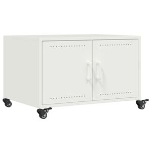 vidaXL Coffee Table White 68x50x43.5 cm Steel